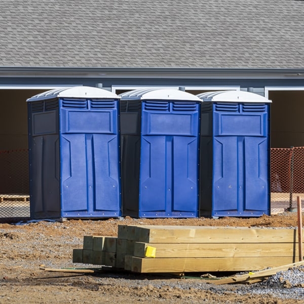 how often are the porta potties cleaned and serviced during a rental period in Colony KS